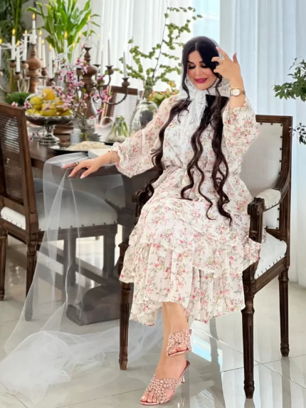 پیراهن شکوفه هلو