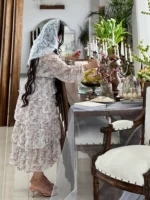 پیراهن شکوفه هلو