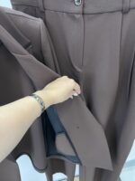 کت و شلوار گیل قهوه ای - 7