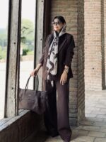 کت و شلوار گیل قهوه ای