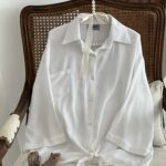 شومیز وایت گره ای