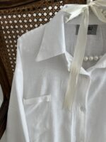 شومیز وایت گره ای - Image 3