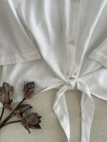 شومیز وایت گره ای - Image 2