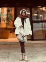 پالتو شارلوت استخوانی - Image 7