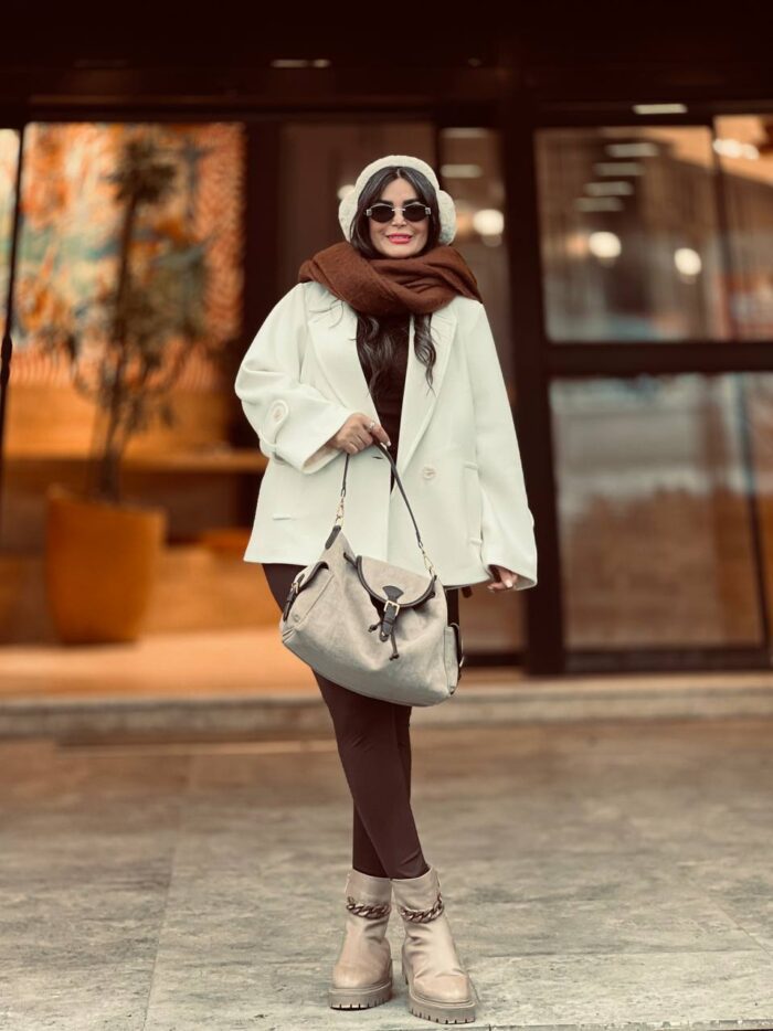 پالتو شارلوت استخوانی - Image 7