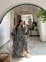 پیراهن پلنگی طوسی