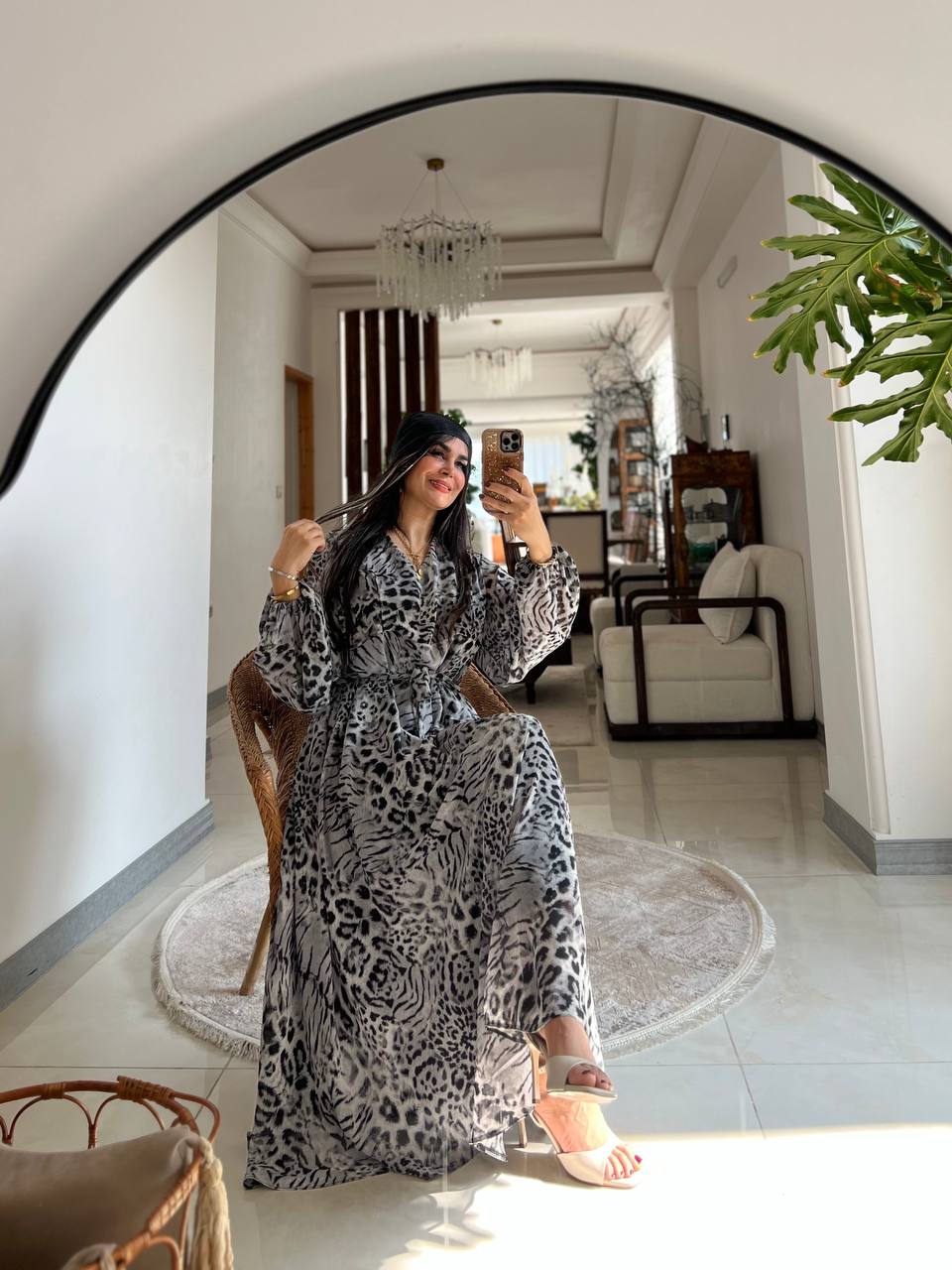 IMG_8916 پیراهن پلنگی طوسی - Image 1