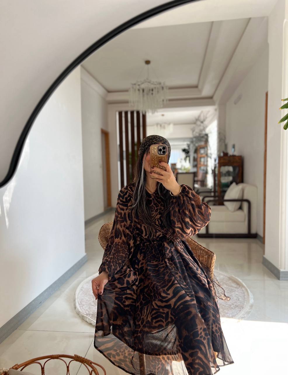 IMG_8919 پیراهن پلنگی قهوهای - Image 1