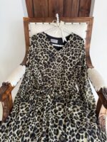 پیراهن پلنگی کرم - Image 5