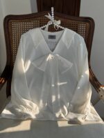 شومیز پاپیون سفید - Image 6