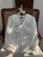 شومیز پاپیون سفید - Image 2