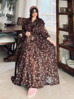 ‌پیراهن شکوفه صورتی