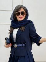 کراپ کت الین سورمه ای - Image 2